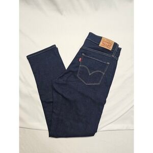 Levis 312 Shaping Slim Jeans Womens 28 Dark Indigo Blue Denim Mid Rise